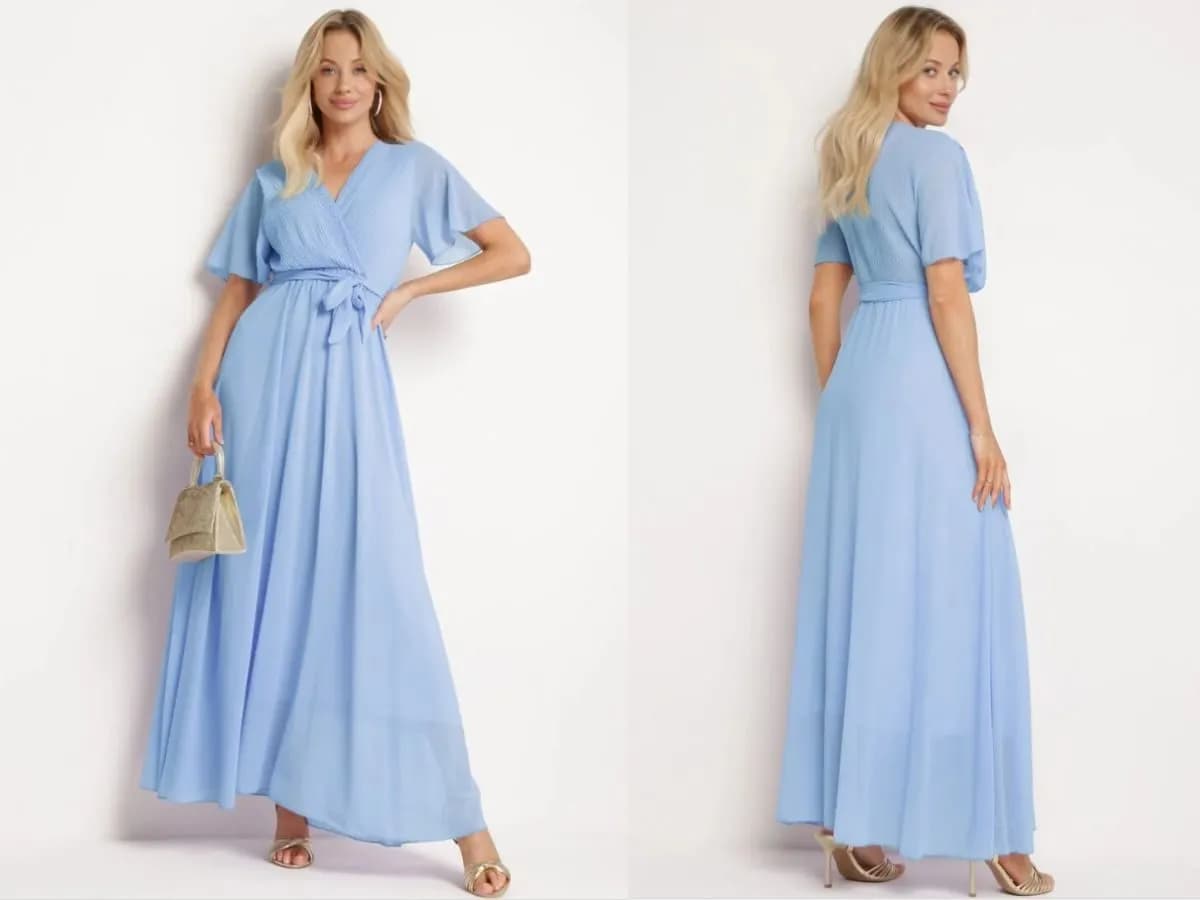 Jakie dodatki do niebieskiej sukienki na wesele? Zjawiskowy look!